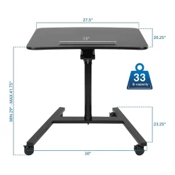 Standing Desks*Mount-It! 28"W Manual Adjustable Standing Desk, Black (MI-7969)
