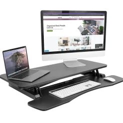 Standing Desks*Mount-It! 36"W Manual Adjustable Standing Desk Converter, Black (MI-8050)