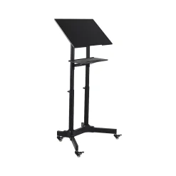 Standing Desks*Mount-It! 24"W Portable Lectern Adjustable Aluminum Standing Podium, Black (MI-7971)