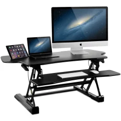 Standing Desks*Mount-It! 12"W Rectangular Adjustable Metal Standing Desk Converter, Black (MI-7925)