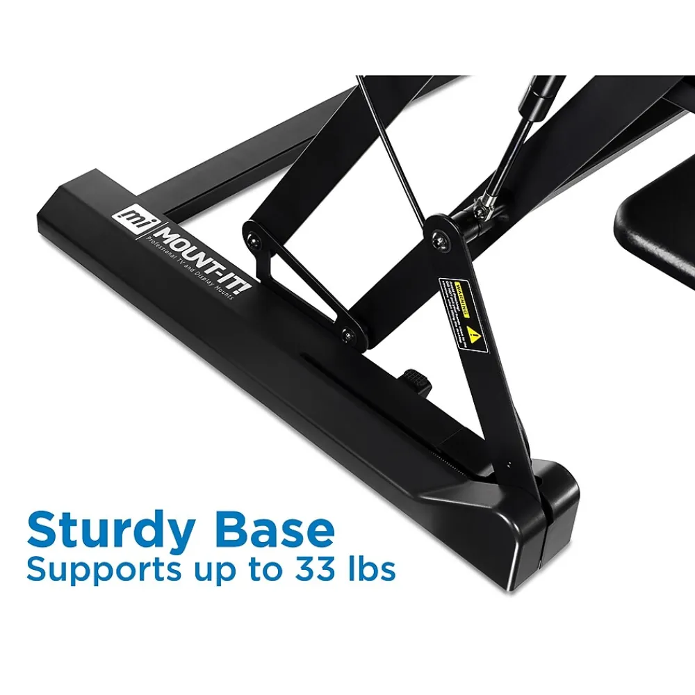 Standing Desks*Mount-It! 35.5"W Rectangular Adjustable Metal Standing Desk Converter, Black (MI-7955)