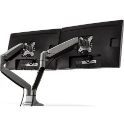 Sale Mount-It! Mount-lt! Adjustable Dual Monitor Arm Mount, Up To 32", Silver (MI-1772)