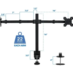 Clearance Mount-It! Mount-lt! Adjustable Full Motion Monitor Arm Mount, Up to 32