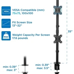 Online Mount-It! Mount-lt! Adjustable Monitor Mount, Up to 32