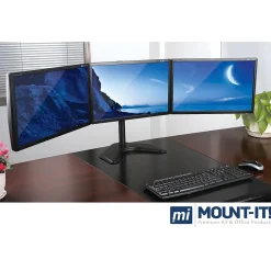 Online Mount-It! Mount-lt! Adjustable Triple Monitor Stand, Up to 27", Black (MI-2789)