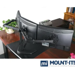 Online Mount-It! Mount-lt! Adjustable Triple Monitor Stand, Up to 27