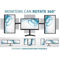 Online Mount-It! Mount-lt! Adjustable Triple Monitor Stand, Up to 27