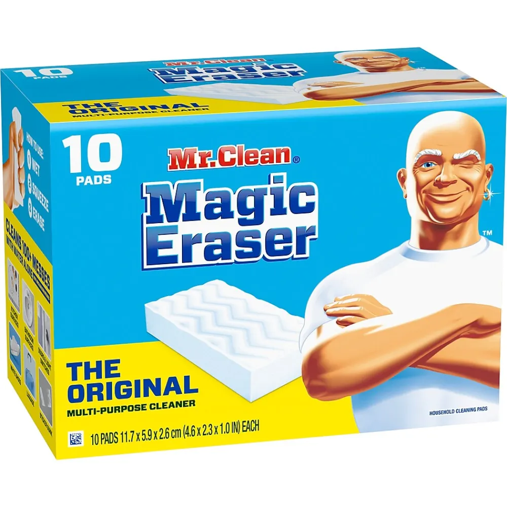 Magic Eraser Original Scrubber, White, 10 Pads/Pack (32333/69516)<Mr. Clean Clearance