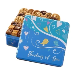 Mrs. Fields Nibblers Cookie, Brownie Bite and Frosted Cookie Thinking Of You TinVariety Pack, (ST21EVCTIN026)