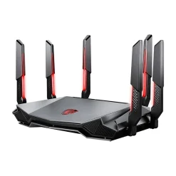 Clearance MSI RadiX AXE6600 AX6600 Tri Band MU-MIMO WiFi 6E Gaming Router, Black/Red (RADIXAXE6600)