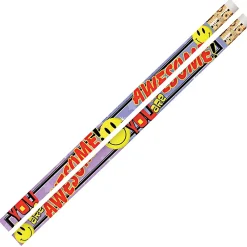 Pencils|Musgrave Pencil Company You Are Awesome Motivational Wooden Pencil, 0.5mm, #2 Hard Lead, 144/Box (MUS2473G)