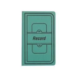 Accounting & Record Journals*National Brand Canvas Tuff Series Record Book, 7.63" x 12.13", Green, 250 Sheets/Book (A66500R)
