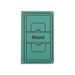 Accounting & Record Journals*National Brand Canvas Tuff Series Record Book, 7.63" x 12.13", Green, 75 Sheets/Book (A66150R)