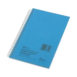 Subject Notebooks|National Brand 1-Subject Notebooks, 5" x 7.75", College Ruled, 80 Sheets, Blue (33502)