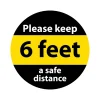 National Marker Projector Lens, "Please keep a safe distance," 2.5" x 2.5", Yellow/Black (VSPL6)