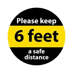 National Marker Projector Lens, "Please keep a safe distance," 2.5" x 2.5", Yellow/Black (VSPL6)