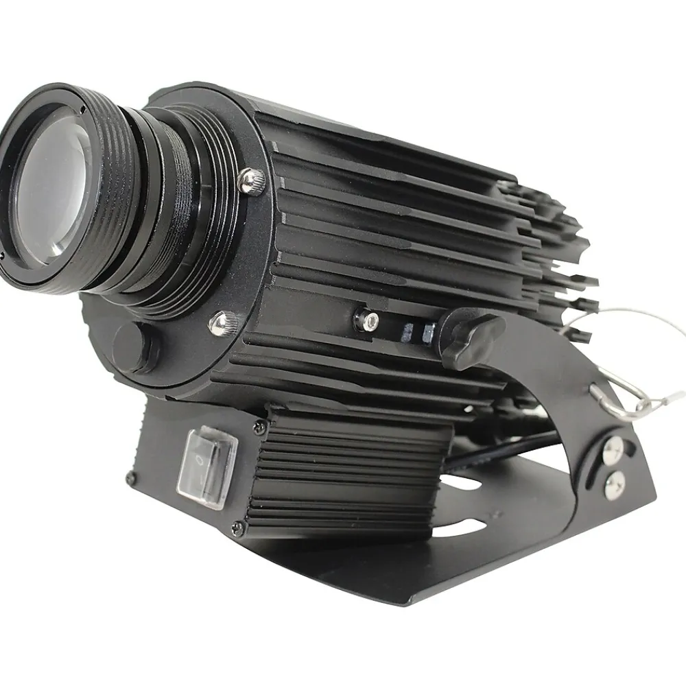 National Marker Virtual Sign: Social Distancing Projector, Please Keep a Safe Distance: 6 Feet, Aluminum, 6.7" x 9.25", Black