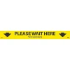 National Marker Walk-On™ Floor Decal, "Please Wait Here," 2.25" x 20", Yellow/Black (WFS81)