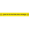 National Marker Walk-On™ Floor Decal, "Thank You for Practicing Social Distancing," 2.25" x 20", Yellow/Black (WFS78YL)