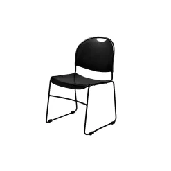 Folding & Stacking*National Public Seating Commercialine 850 Series Ultra Compact Stack Chair, Black, 20 Pack (850-CL/20)