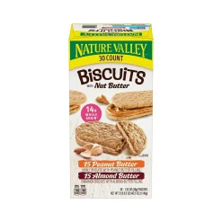 Nature Valley Honey Peanut Butter/Cinnamon Almond Butter Nut Bar, 40.5 oz., 30 Bars/Box (220-01046)