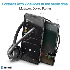 Hot Naztech Wireless Noise Canceling Bluetooth On Ear Headset, Black (15183)