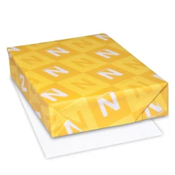 Card Stock*Neenah Paper Astrobrights 135 lb. Cover Paper, 8.5" x 11", Yellow/White Dupex, 1500 Sheets/Case (45305A)