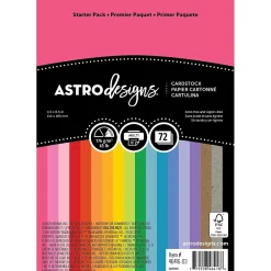 Card Stock*Neenah Paper Astrodesigns 65 lb. Cardstock Paper, Starter Pack, 72 Sheets/Pack (46416-02/03)
