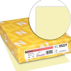 Resume Paper*Neenah Paper Classic® 8 1/2" x 11" 24 lbs. Linen Writing Paper, Baronial Ivory, 500/Ream