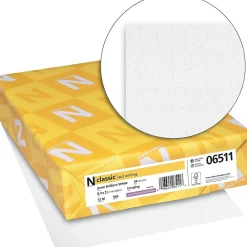 Resume Paper*Neenah Paper Classic 8.5" x 11" Business Paper, 24 lbs., Avon Brilliant White with Laid Finish, 500 Sheets/Ream (06511)