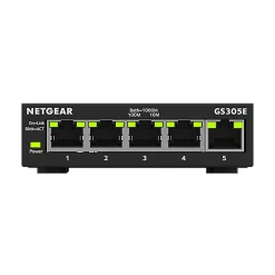 Hot Netgear 300 Series Plus 5-Port Gigabit Ethernet Managed Switch, Black (GS305E-100NAS)