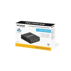 Hot Netgear 300 Series Plus 5-Port Gigabit Ethernet Managed Switch, Black (GS305E-100NAS)