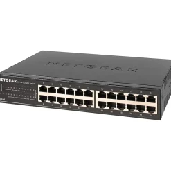 Outlet Netgear 300 Series 24-Port Gigabit Ethernet Unmanaged Switch, 10/100/1000 Mbps, Black (GS324-200NAS)