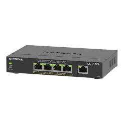 Online Netgear Plus 5-Port Gigabit Ethernet Managed Switch, 10/100/1000 Mbps, Black (GS305EP-100NAS)