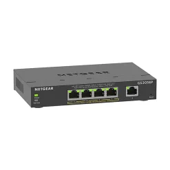 Online Netgear Plus 5-Port Gigabit Ethernet Managed Switch, 10/100/1000 Mbps, Black (GS305EP-100NAS)