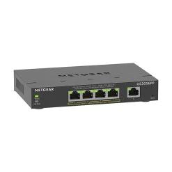 New Netgear Plus 5-Port Gigabit Ethernet Managed Switch, 10/100/1000 Mbps (GS305EPP-100NAS)