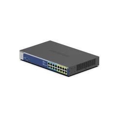 Hot Netgear 16-Port Gigabit Ethernet PoE Unmanaged Switch, 10/100/1000 Mbps, Black/Blue (GS516UP-100NAS)