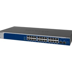 Netgear 24-Port Gigabit Ethernet Managed Switch, Blue/Gray (XS724EM-100NAS)