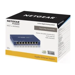Online Netgear ProSAFE 8-Port Gigabit Ethernet Unmanaged Switch, 10/100 Mbps, Blue (GS108-400NAS)