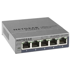 New Netgear ProSafe 5-Port Gigabit Ethernet Smart Switch, Gray (GS105E-200NAS)