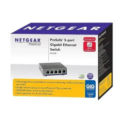 New Netgear ProSafe 5-Port Gigabit Ethernet Smart Switch, Gray (GS105E-200NAS)