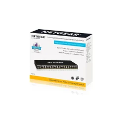 Outlet Netgear 300-Series 16-Port Gigabit Ethernet Unmanaged Switch, Black (GS316P-100NAS)