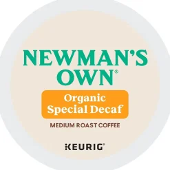Newman's Own Organic Special Decaf Coffee Keurig K-Cup Pod, Medium Roast, 96/Carton (4051CT)