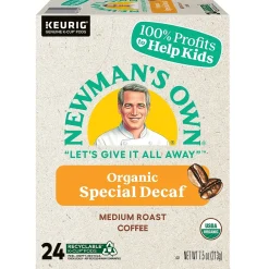 Newman's Own Organic Special Decaf Coffee Keurig K-Cup Pod, Medium Roast, 96/Carton (4051CT)