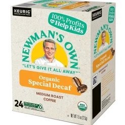 Newman's Own Organic Special Decaf Coffee Keurig K-Cup Pod, Medium Roast, 96/Carton (4051CT)