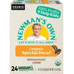 Newman's Own Organics Special Decaf Coffee, Medium Roast, 0.31 oz. Keurig® K-Cup® Pods, 24/Box (4051)