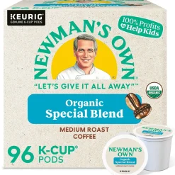 Newman's Own Organics Special Blend Coffee Keurig® K-Cup® Pods, Medium Roast, 96/Carton (4050)
