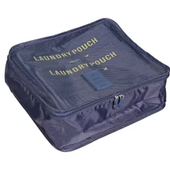 6-Piece Fabric Travel Organizer, Navy (CBM002L-NAVY)<Nicci Hot