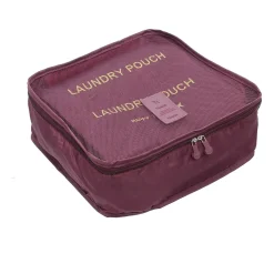 6-Piece Fabric Travel Organizer, Wine (CBM002L-WINE)<Nicci