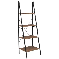 Bookcases*Niche Soho 4 Shelf 72"H Ladder Bookcase, Urban Walnut (NSBC7224UW)